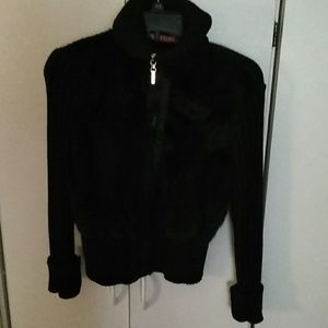 Faux fur black jacket